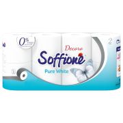 Туалетная бумага Soffione Pure White двухслойная, белая, 8 рулонов / 5 / 10900003